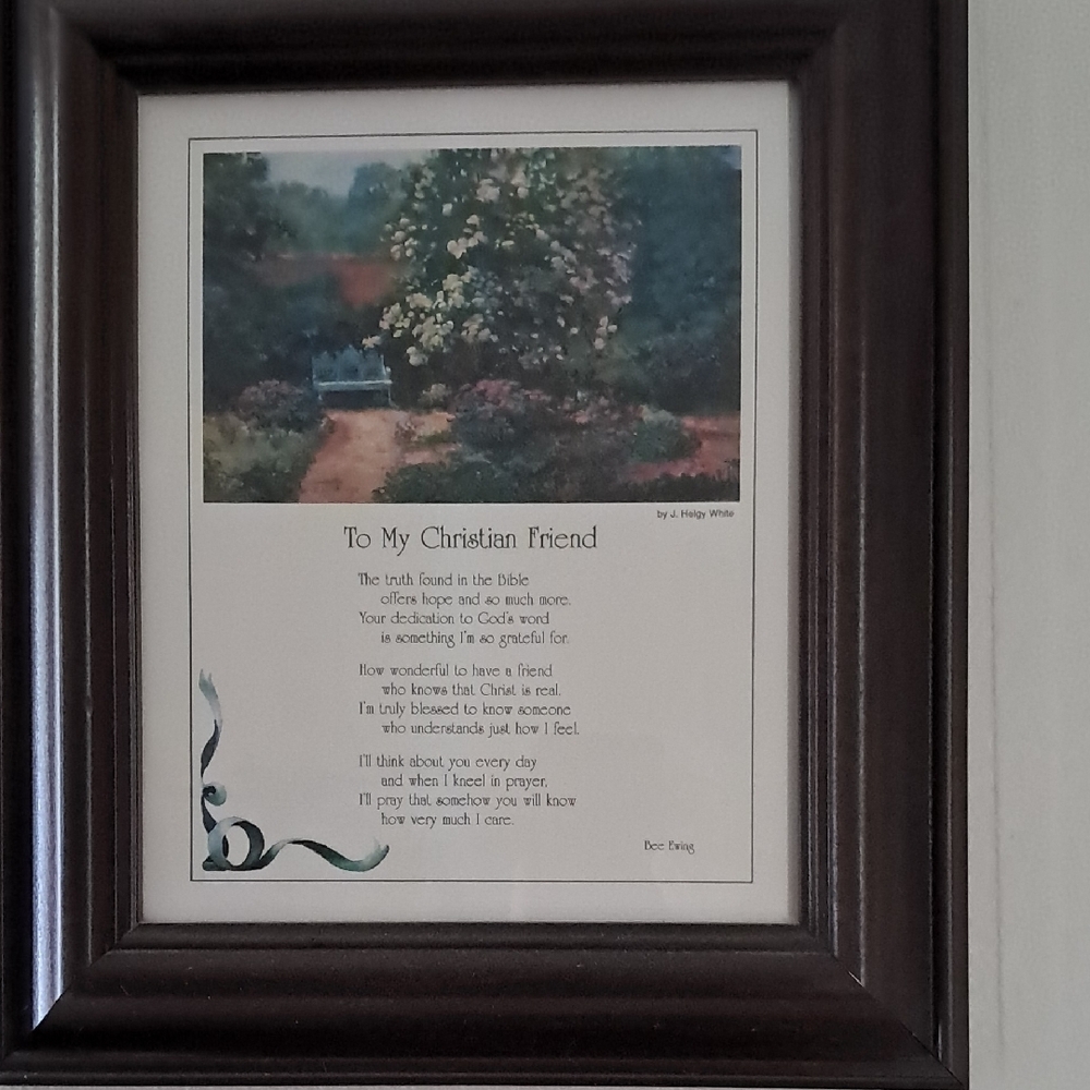 Elegant Brown Framed Inspirational Art